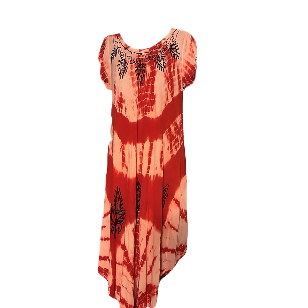 TRUE ROCK Red and White Tie-Dye Apparel